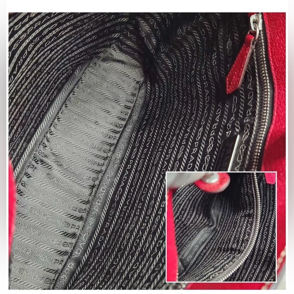 Prada Red Leather Tote Authentic - Picture 11 of 13